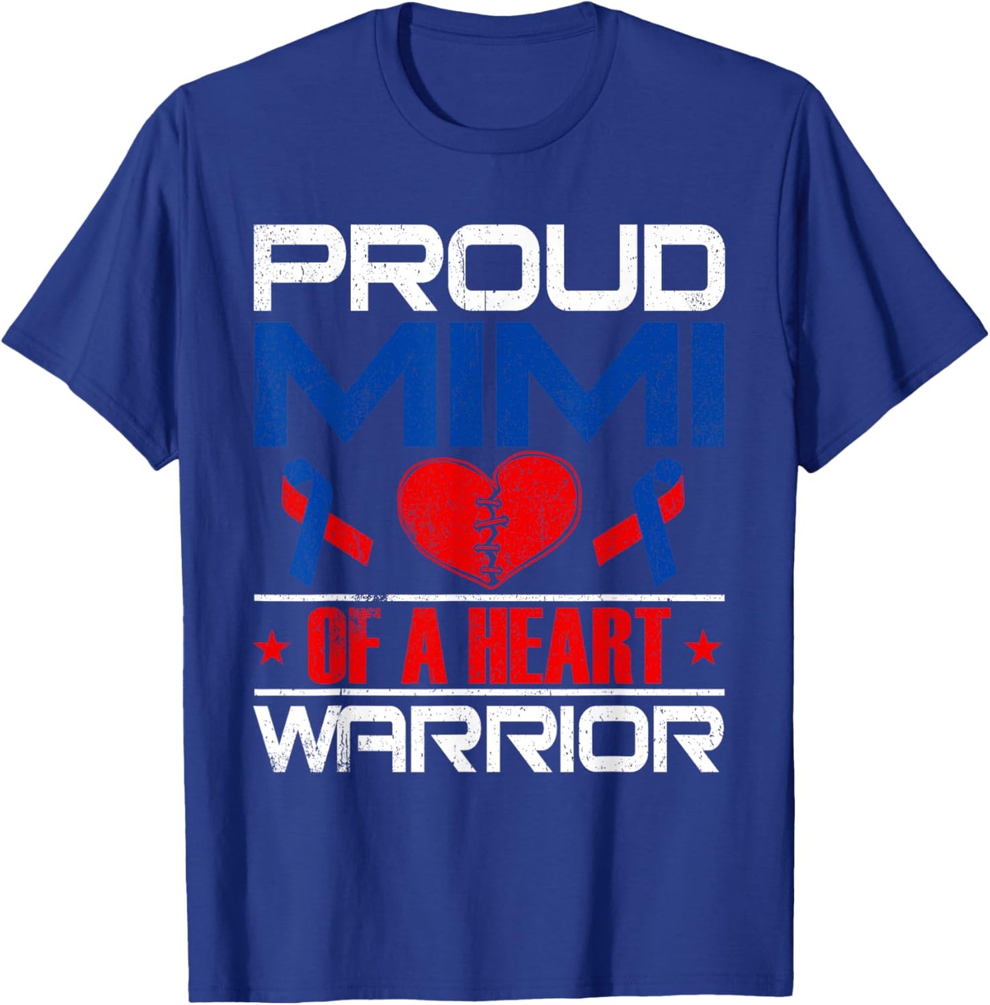 Mimi Of A Heart Warrior Congenital Heart Defect Awareness T-Shirt - T-Shirt | Royal