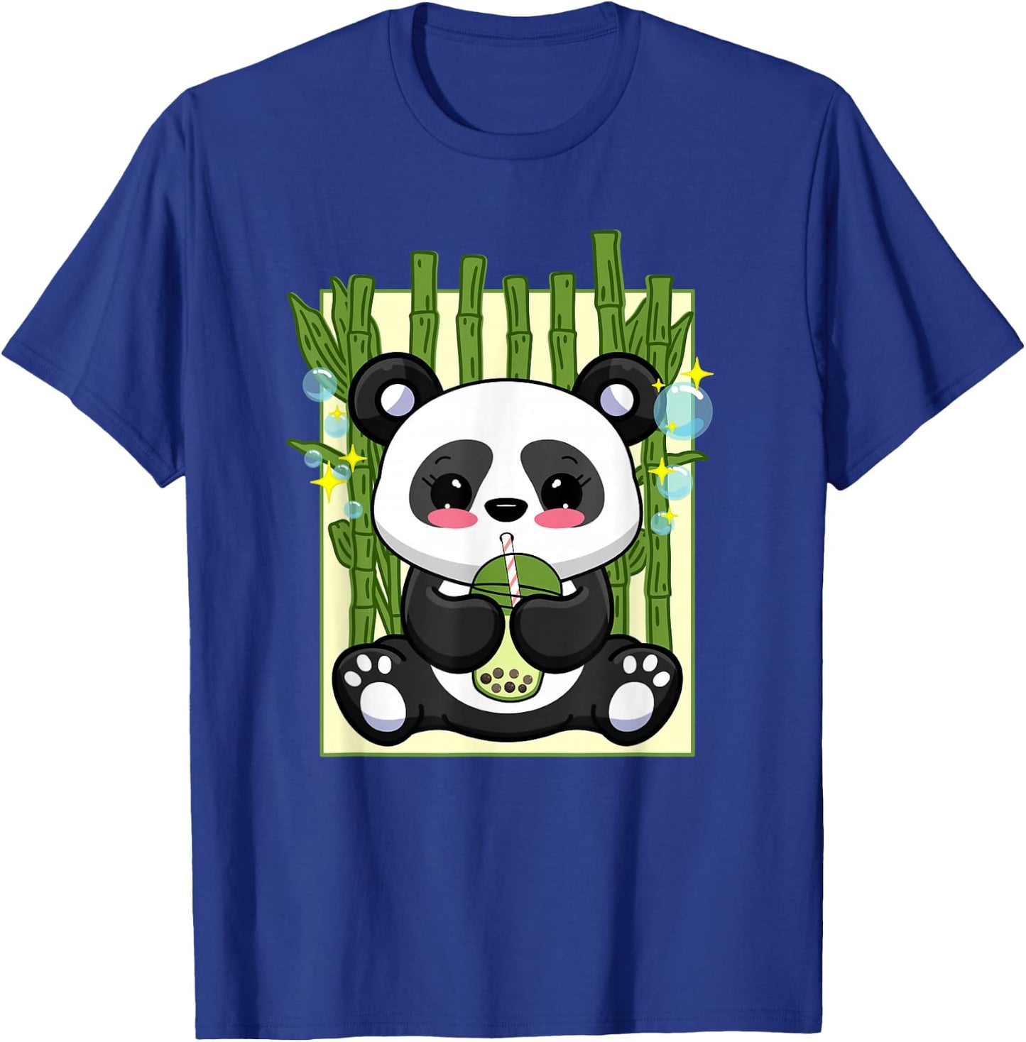 Cute Kawaii Bubble Tea Boba Panda Japanese Anime Women Girls T-Shirt - T-Shirt | Royal