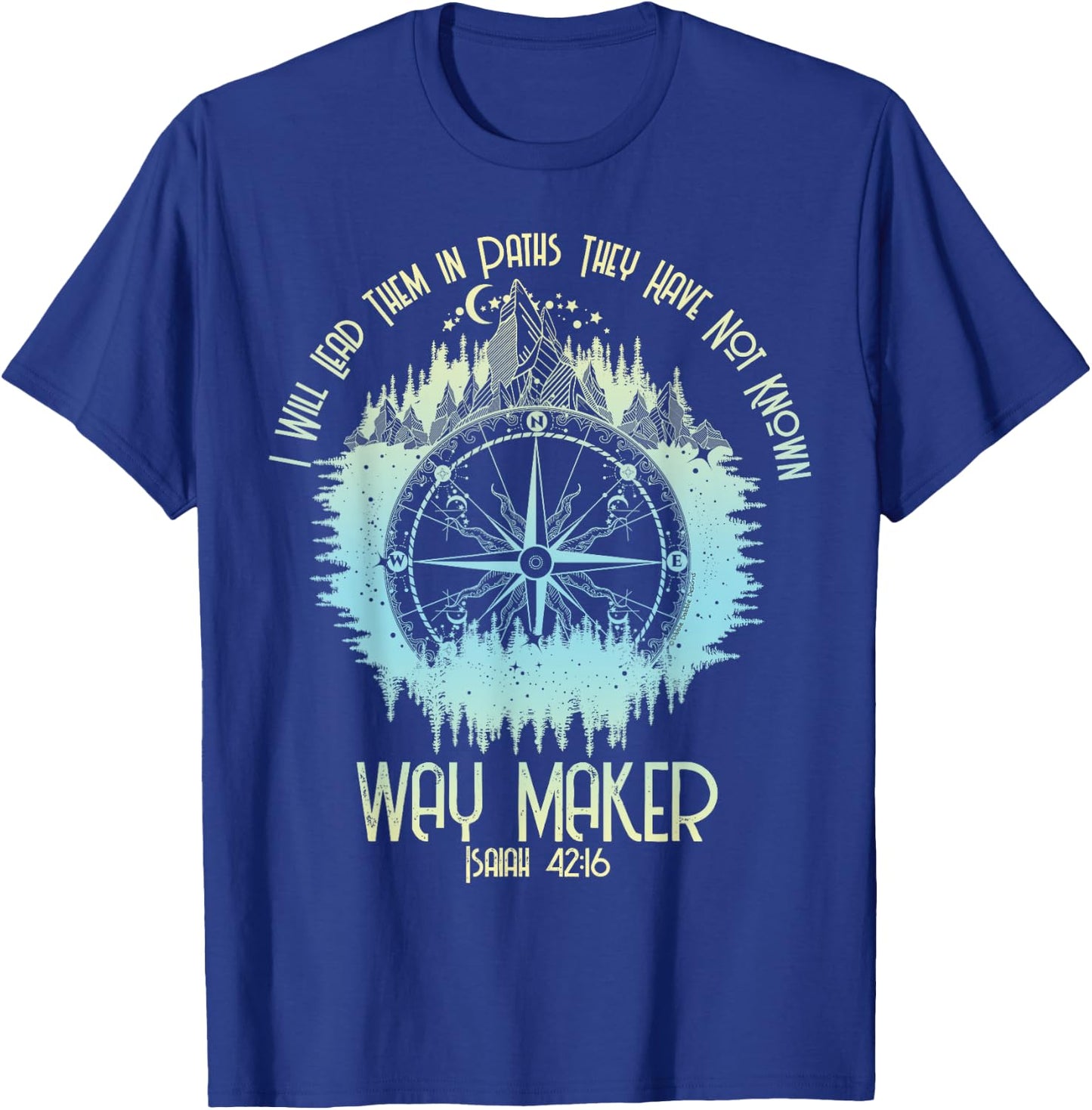 Spiritual Way Maker Bible Verse Christian Faith Way Maker T-Shirt - T-Shirt | Royal