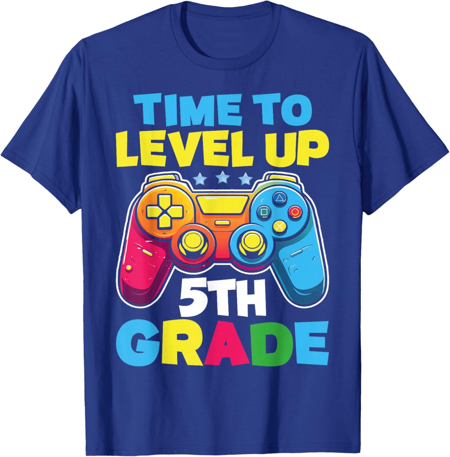 Time To Level Up 5th Grade Video Gamer Kids Back To School T-Shirt - T-Shirt | Royal