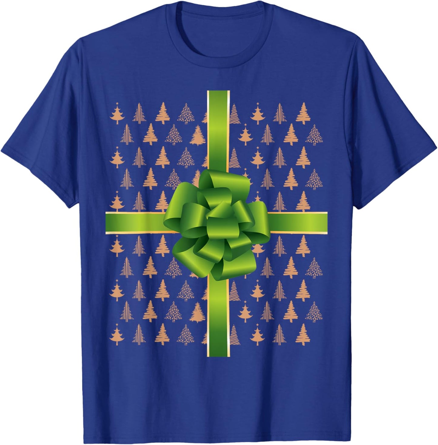 Pretend I'm A Present Green Christmas Bow Kids T-Shirt - T-Shirt | Royal