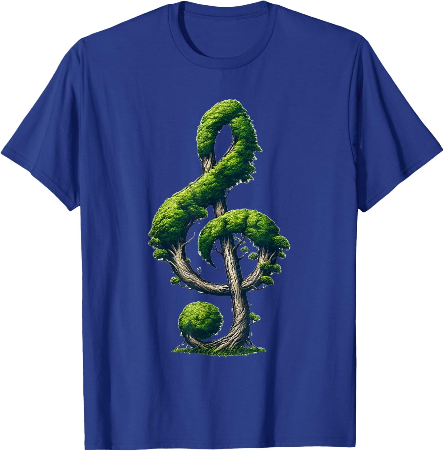 Tree Treble Clef Musical Note Music Nature T-Shirt - T-Shirt | Royal