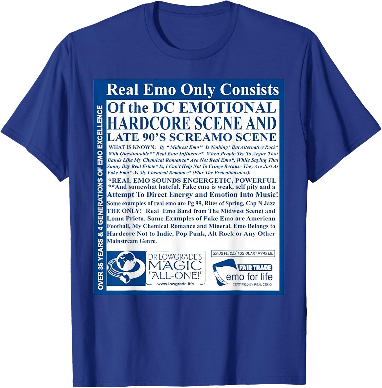 Real Emo Only Consists T-Shirt - T-Shirt | Royal