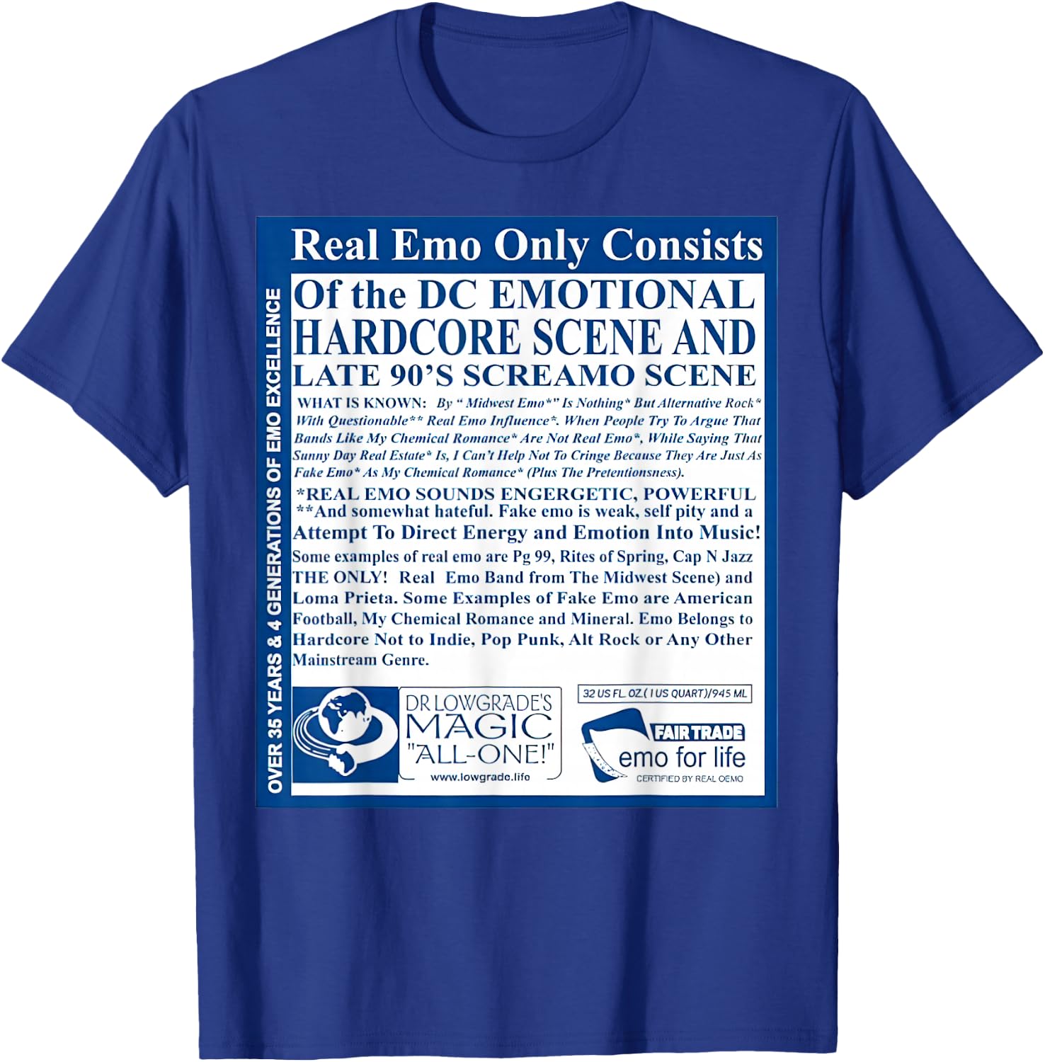 Real Emo Only Consists T-Shirt - T-Shirt | Royal