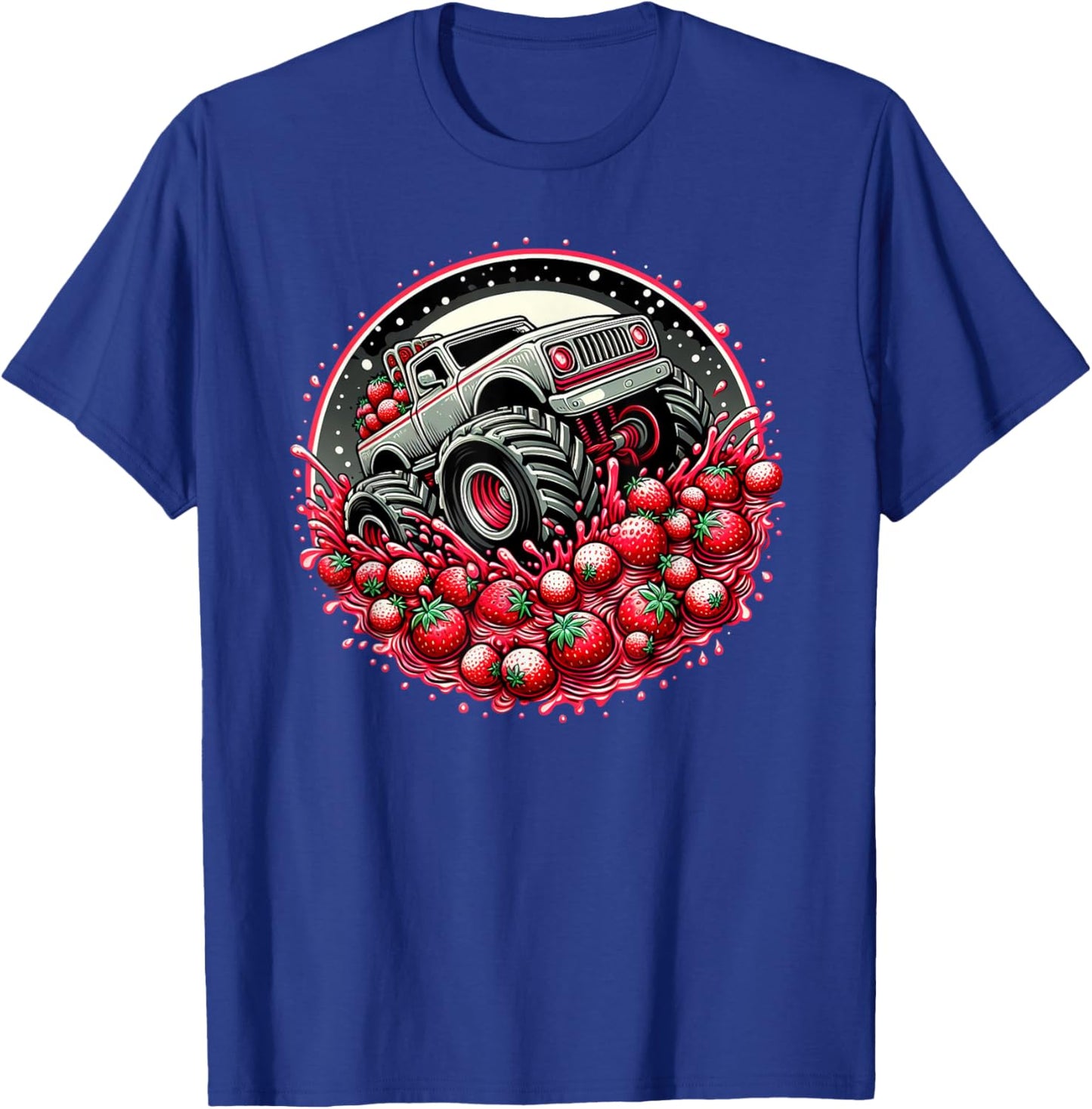 Cute Monster Truck Strawberry Jam Adventure Lover T-Shirt - T-Shirt | Royal