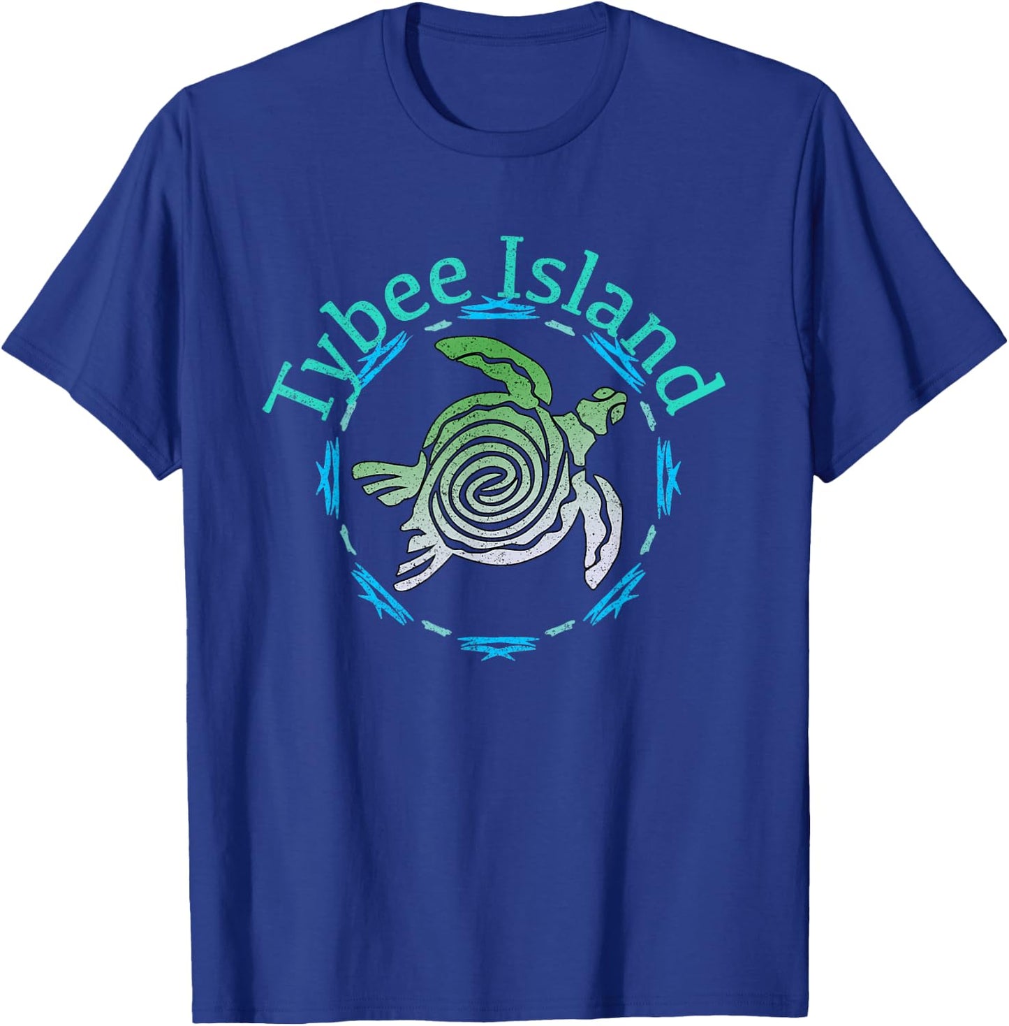Tybee Island Design / Vintage Tribal Turtle Gift T-Shirt - T-Shirt | Royal