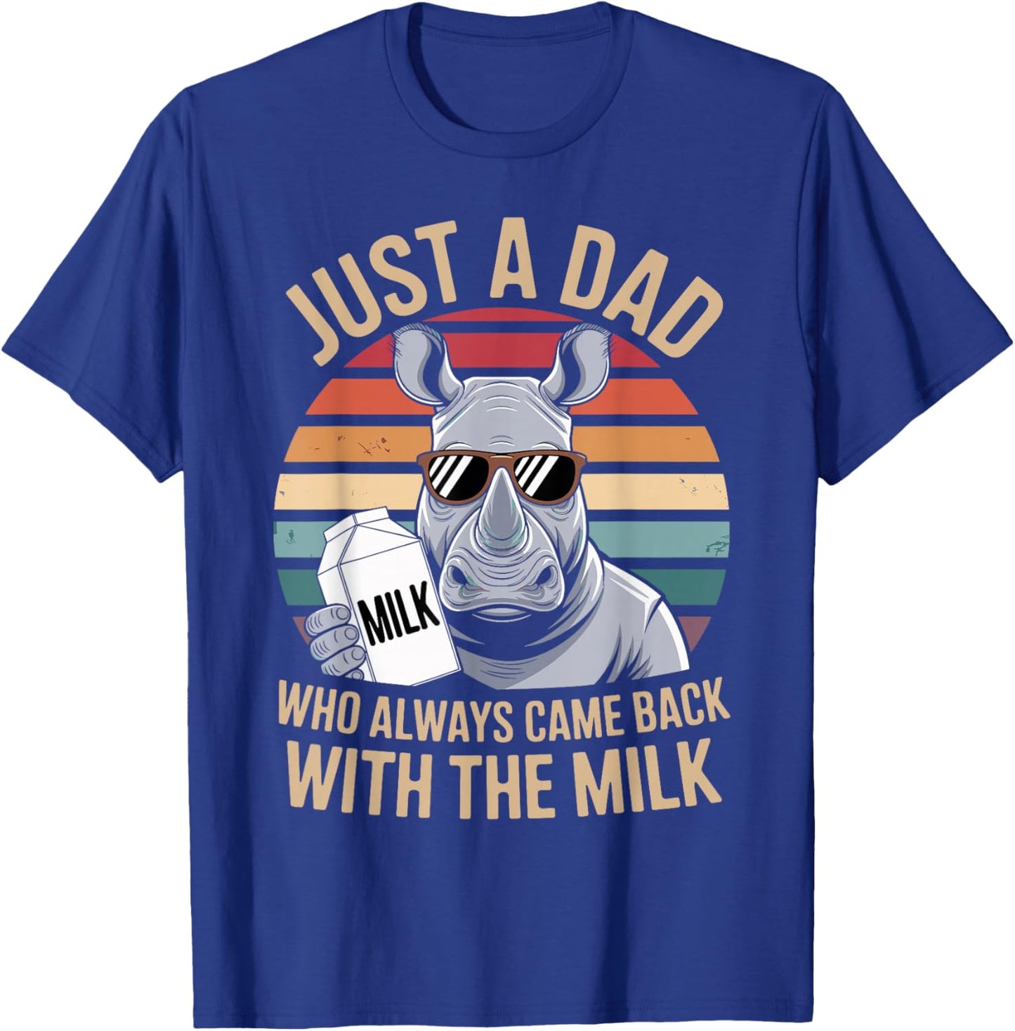 Rhino Funny Father's Day Dad Milk T-Shirt - T-Shirt | Royal