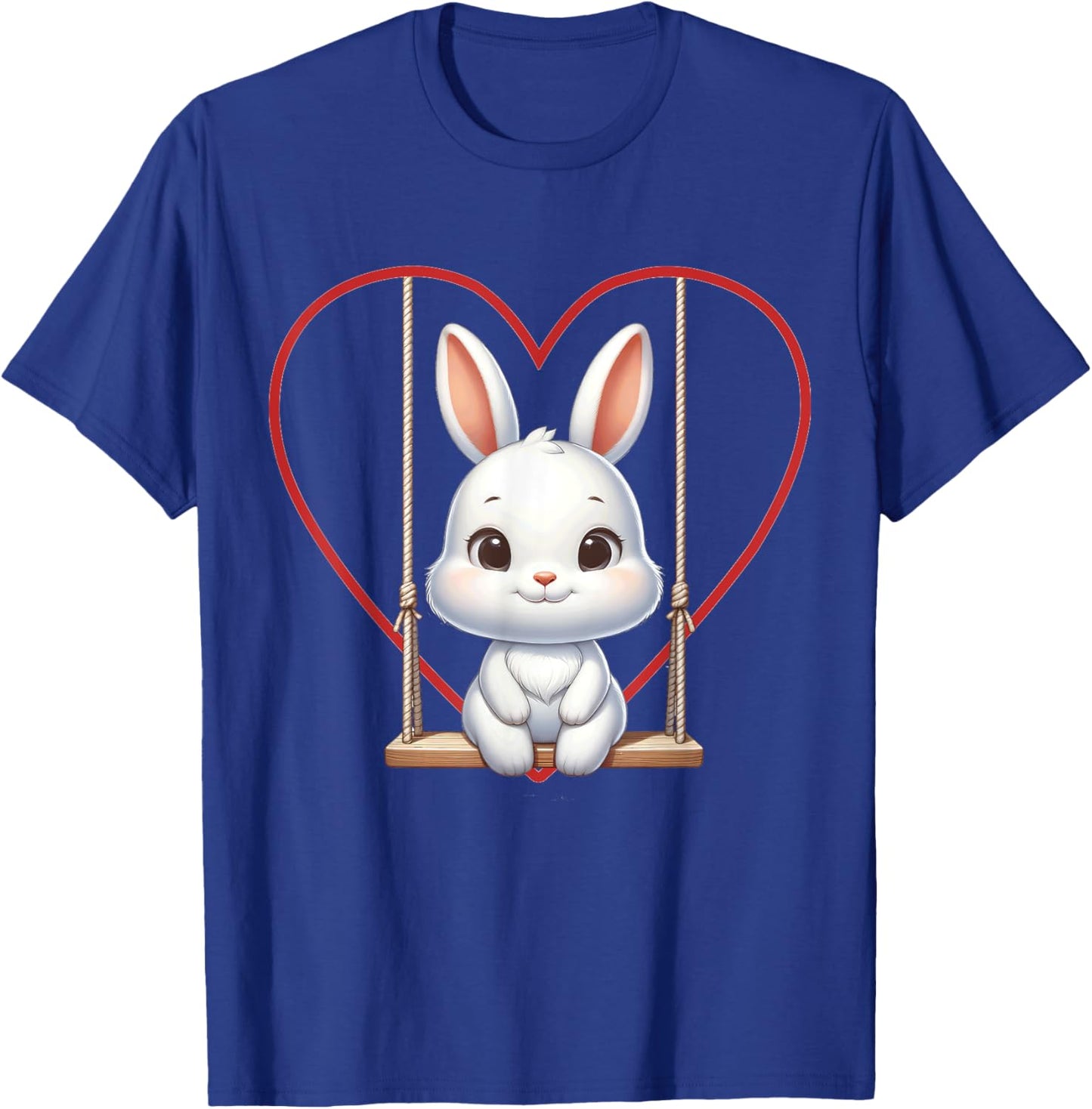Cute Bunny Graphic Rabbit Women Girls T-Shirt - T-Shirt | Royal