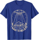 X-Files Iconic UFO I Want To Believe Distressed Silhouette T-Shirt - T-Shirt | Royal