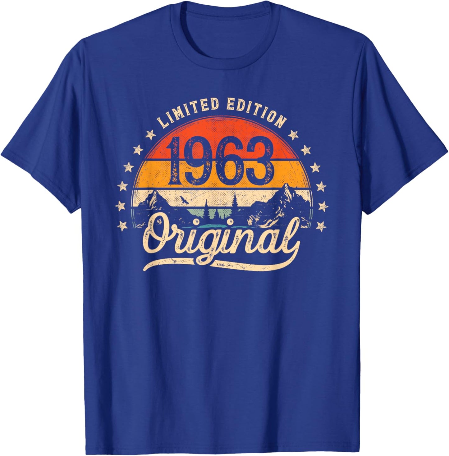 Limited Edition Original 1963 Vintage 63. Geburtstag Mann T-Shirt - T-Shirt | Royal