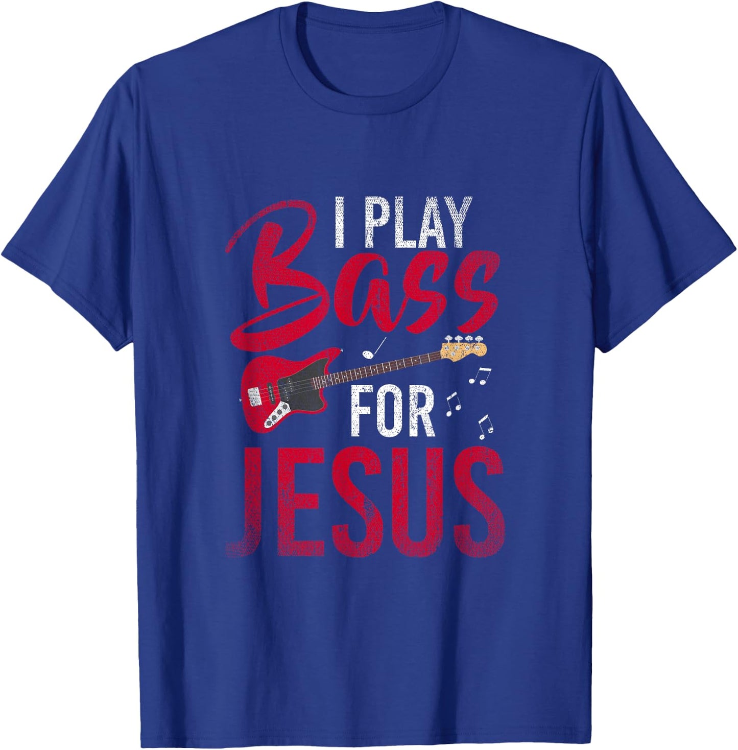 Christian Bassist Bass Player Jesus Bass Guitar T-Shirt - T-Shirt | Royal