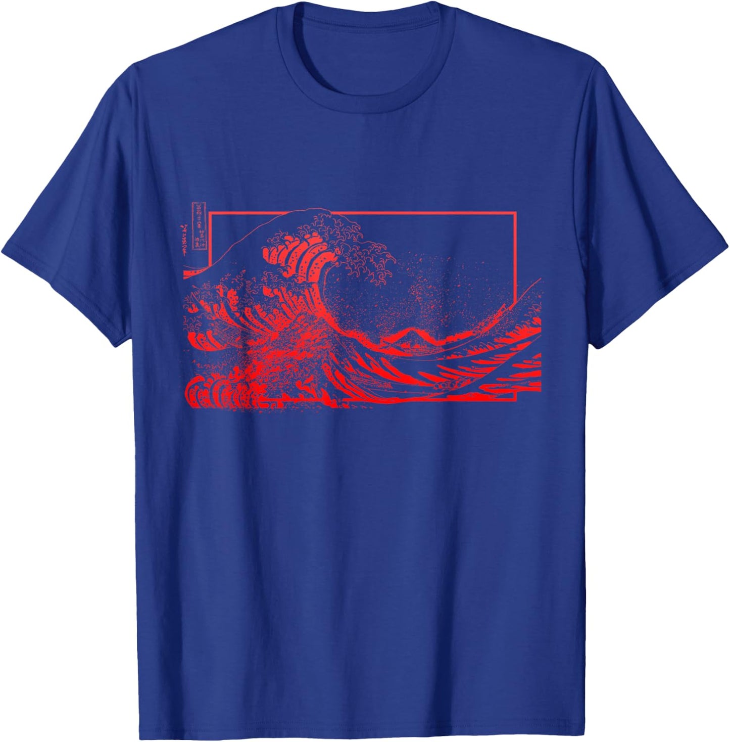 Red Great Wave off Kanagawa Red Graphic T-Shirt - T-Shirt | Royal