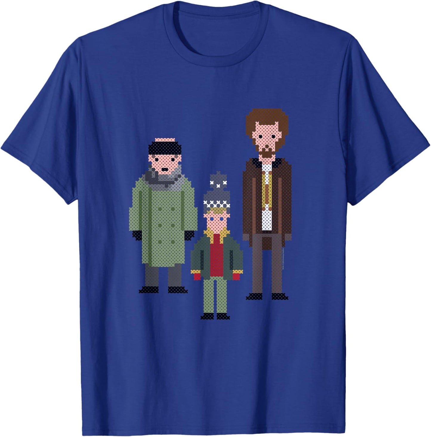 Home Alone Kevin and The Wet Bandits Cross-Stitch Pattern T-Shirt - T-Shirt | Royal