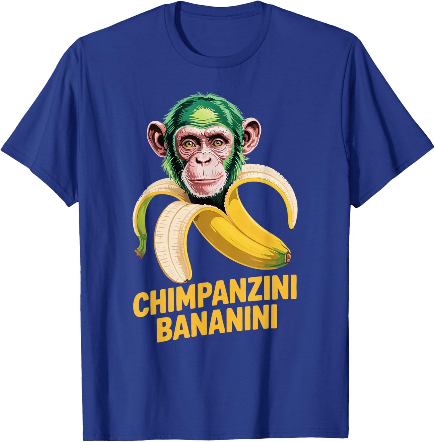 Watercolor Monkey Meme Italian Brainrot Chimpanzini Bananini T-Shirt - T-Shirt | Royal