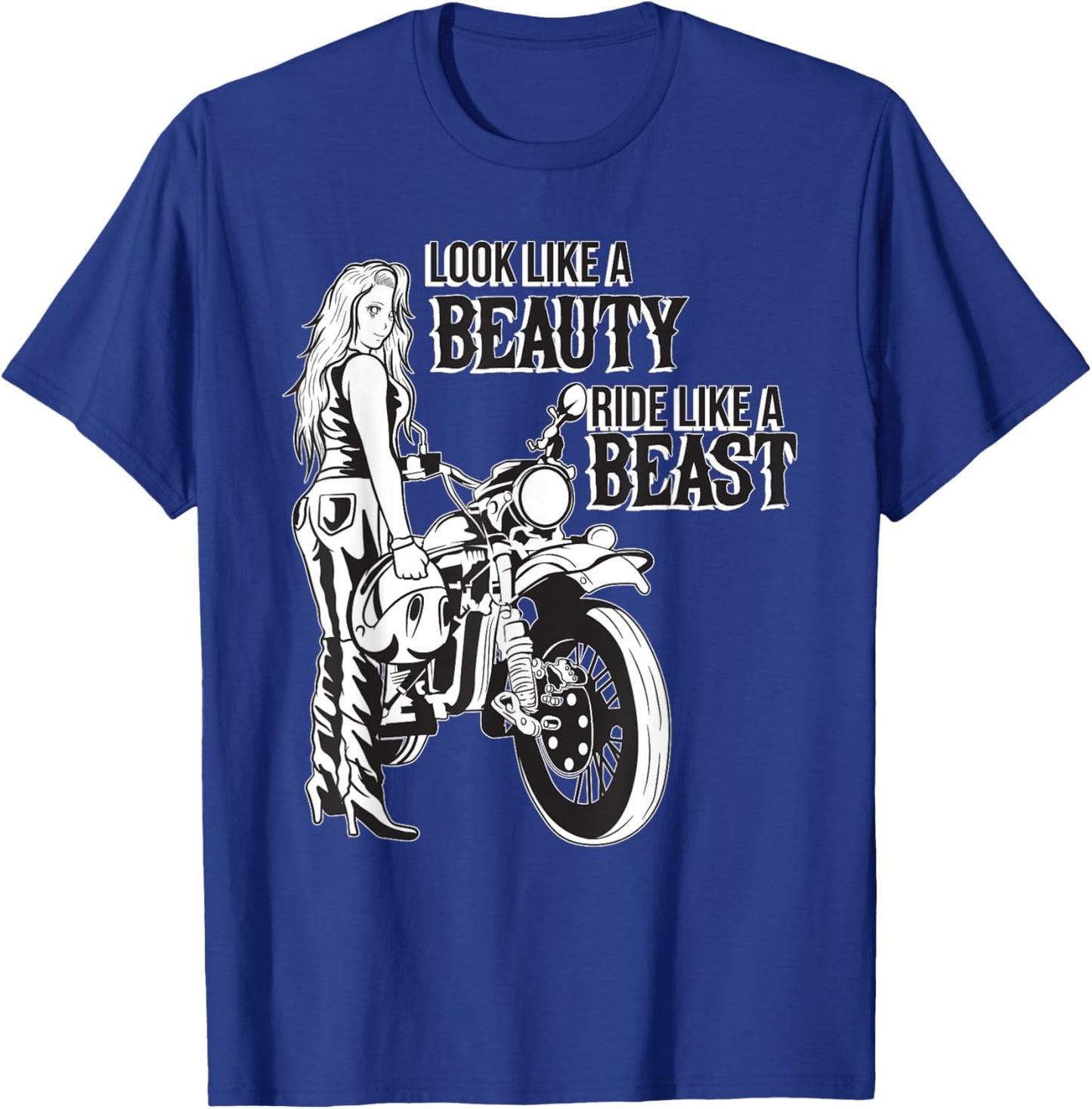 Motorcycle Meme Design for a Biker Chick T-Shirt - T-Shirt | Royal