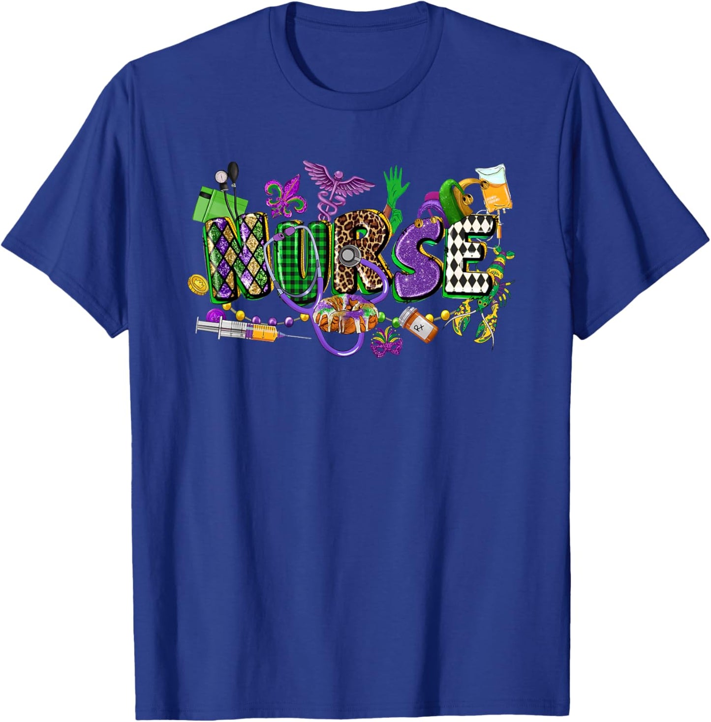 Mardi Gras Nurse Carnival Parade ICU RN Nursing School Women T-Shirt - T-Shirt | Royal