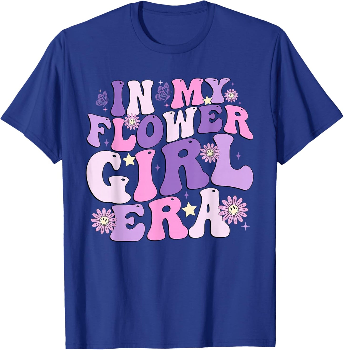 Flower Girl Shirt Groovy In My Flower Girl Era T-Shirt - T-Shirt | Royal