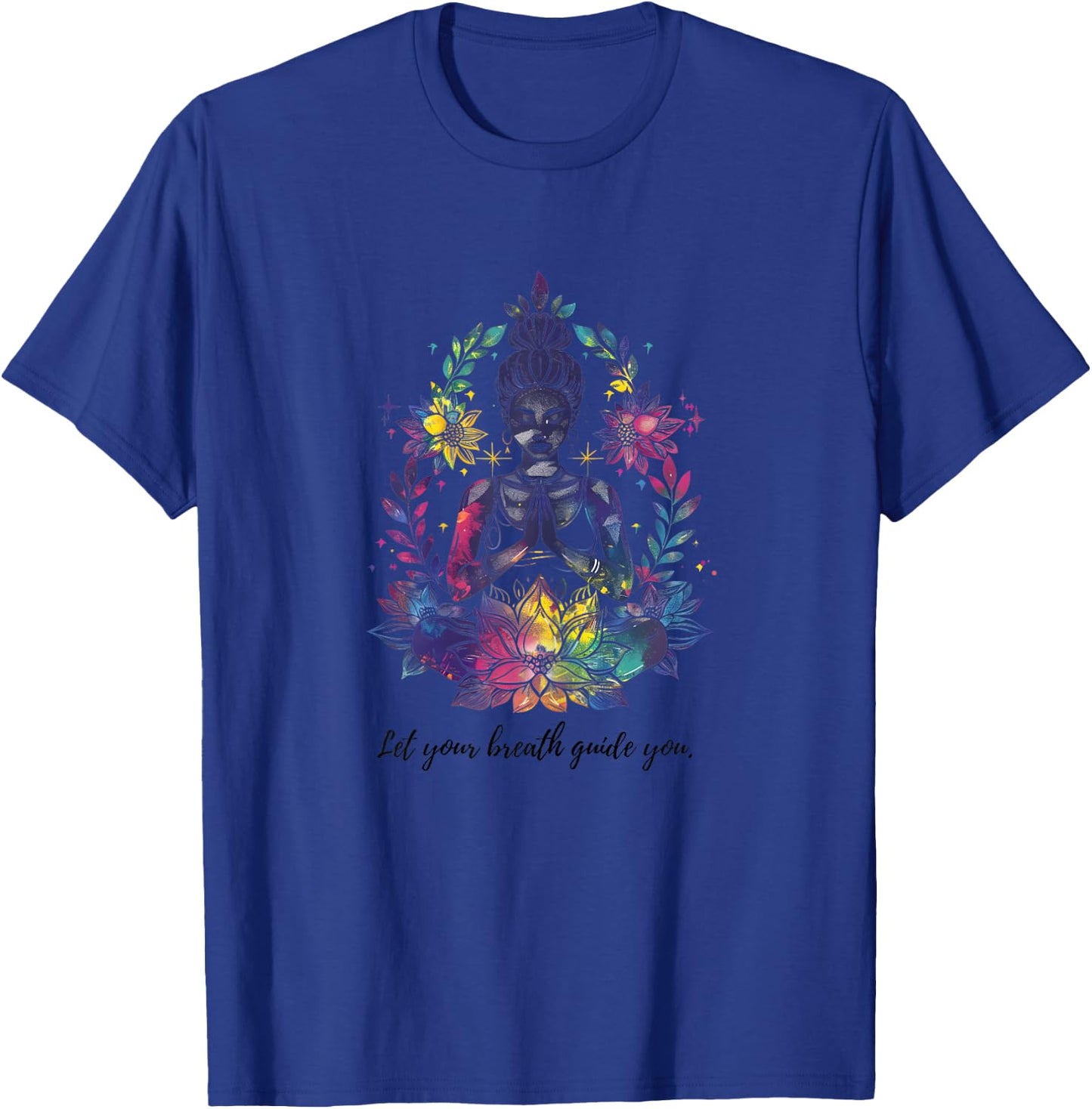 Embrace Inner Peace - Yoga & Meditation Inspired Artwork T-Shirt - T-Shirt | Royal
