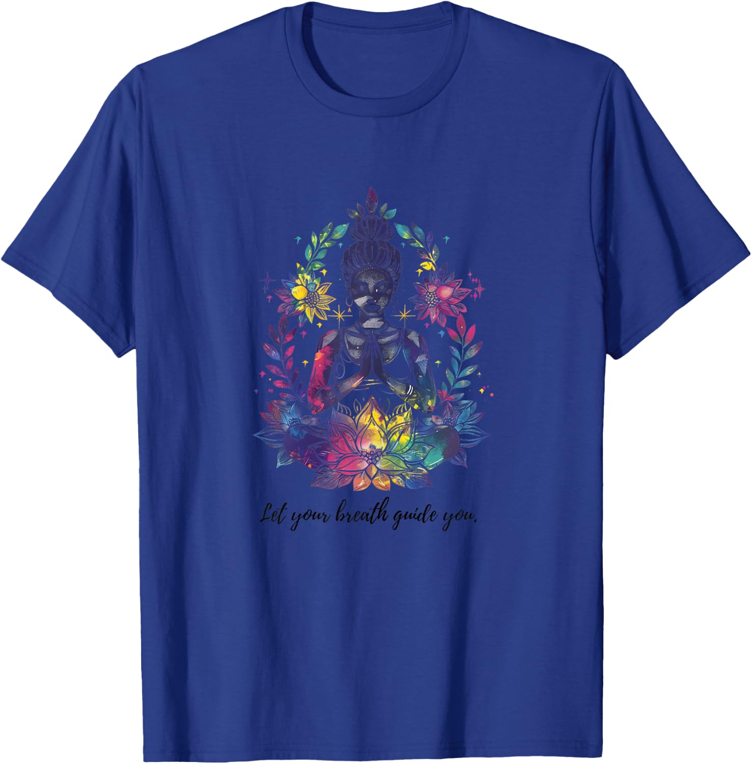 Embrace Inner Peace - Yoga & Meditation Inspired Artwork T-Shirt - T-Shirt | Royal