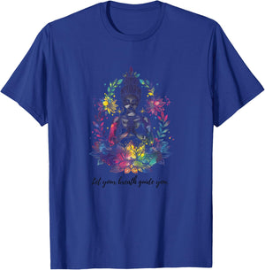 Embrace Inner Peace - Yoga & Meditation Inspired Artwork T-Shirt - T-Shirt | Royal