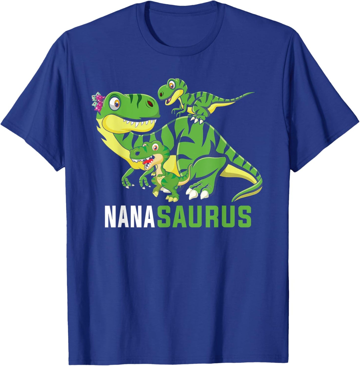 NANAsaurus Cute NANA Saurus Dinosaur Matching Family T-Shirt - T-Shirt | Royal