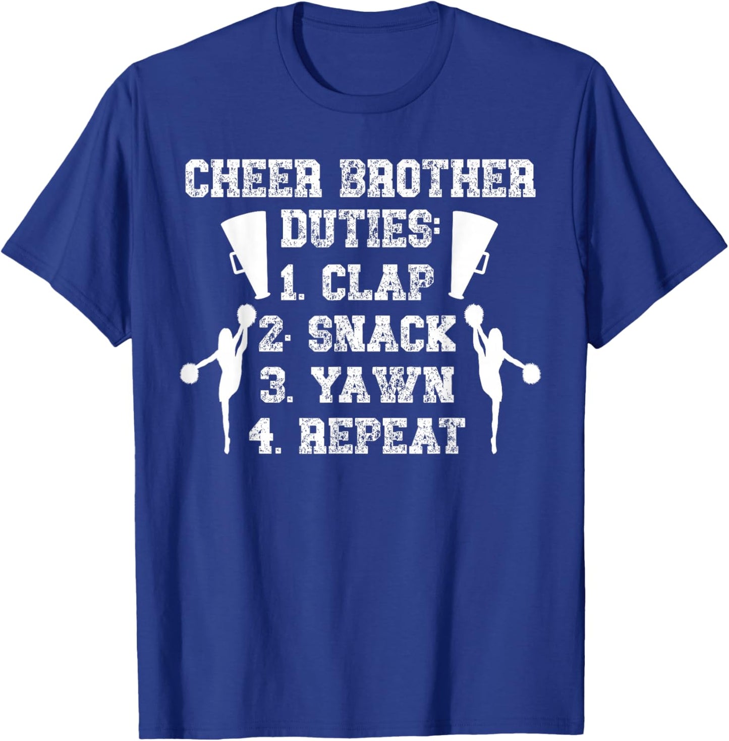 Cheer Brother Duties Cheer Bro Of A Cheerleader Brother T-Shirt - T-Shirt | Royal
