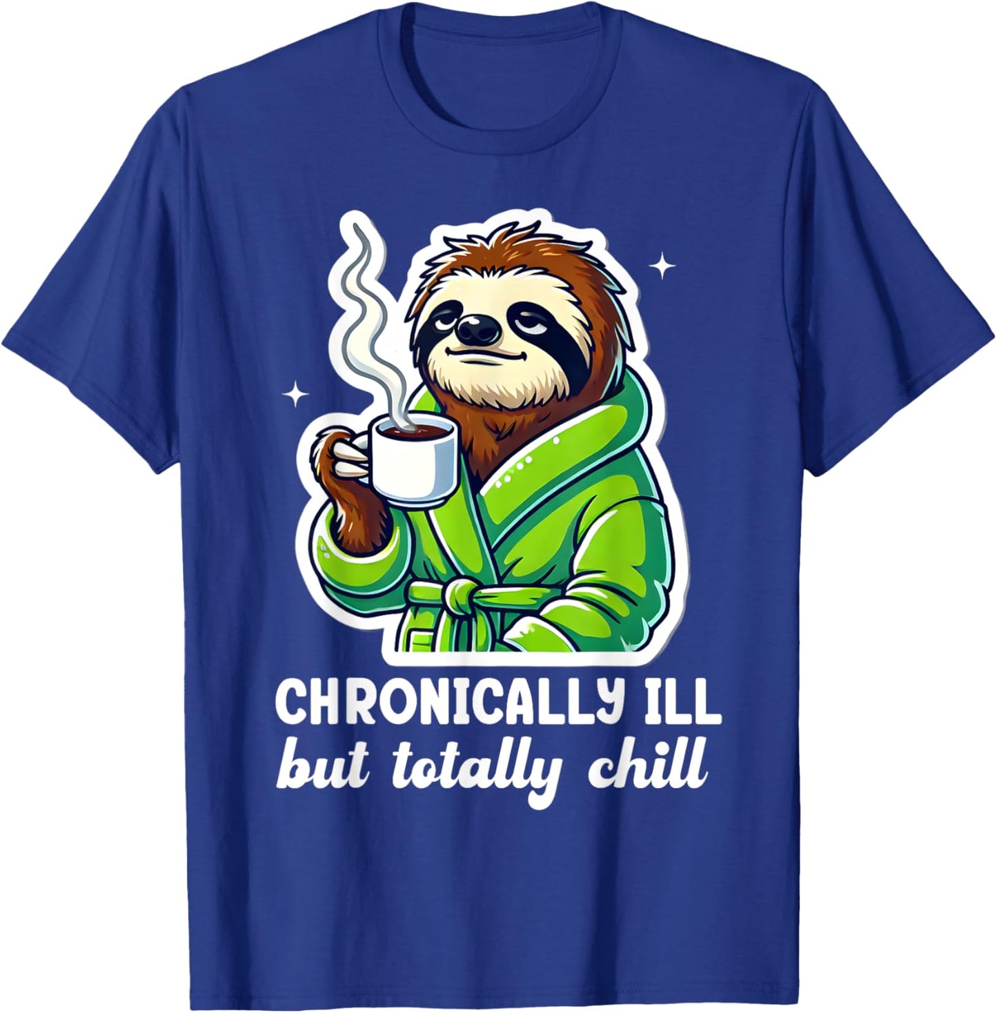 Gastroparesis Sloth Chronic Illness Stomach Chronically Ill T-Shirt - T-Shirt | Royal