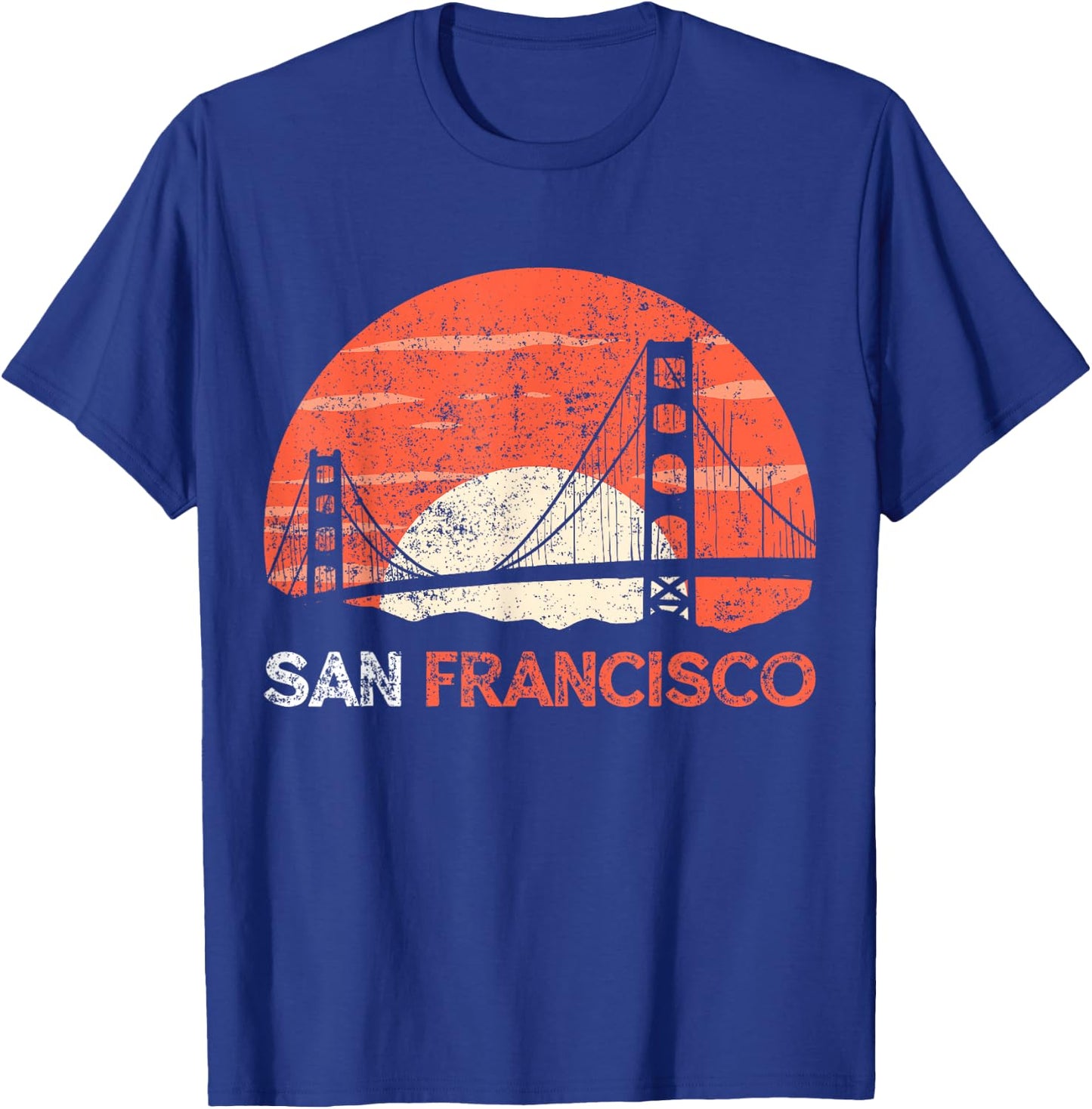 San Francisco California Golden Gate Bridge Small T-Shirt - T-Shirt | Royal