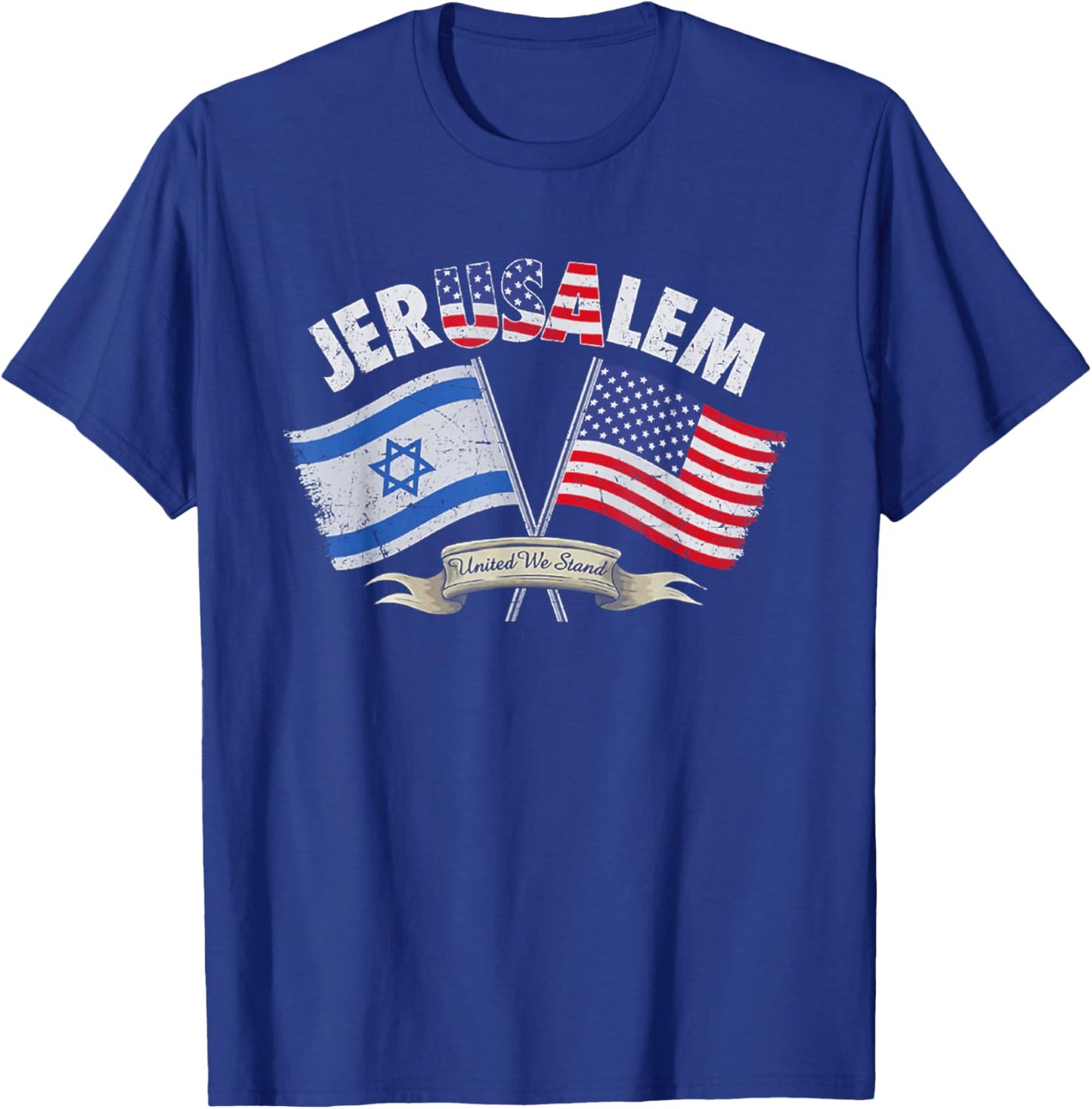 Jerusalem United We Stand T-Shirt - T-Shirt | Royal