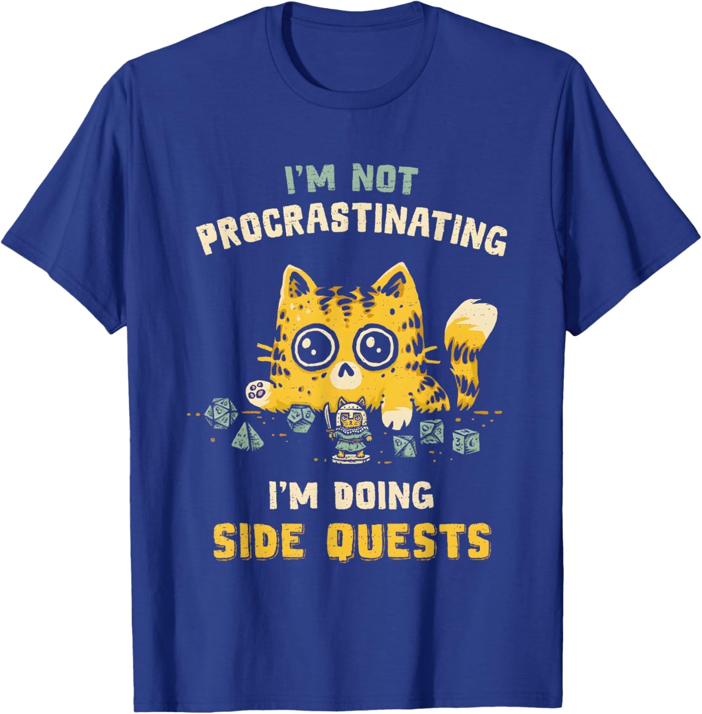 I’m Not Procrastinating I’m Doing Side Quests Cat Women T-Shirt - T-Shirt | Royal
