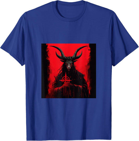 Goat AntiChrist Satanism Devil Seal Goth Occult Satan T-Shirt - T-Shirt | Royal