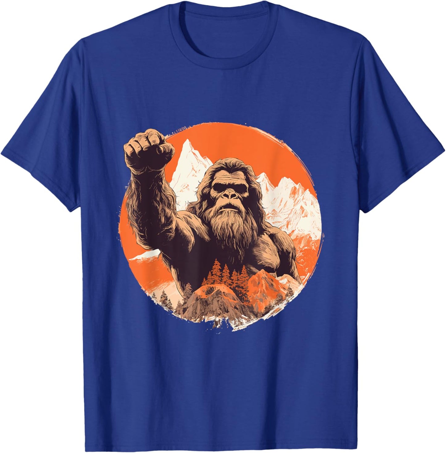 Bigfoot funny Sasquatch Design, Bigfoot T-Shirt - T-Shirt | Royal