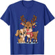 Adorable Puppy & Baby Reindeer Cute Christmas T-Shirt - T-Shirt | Royal