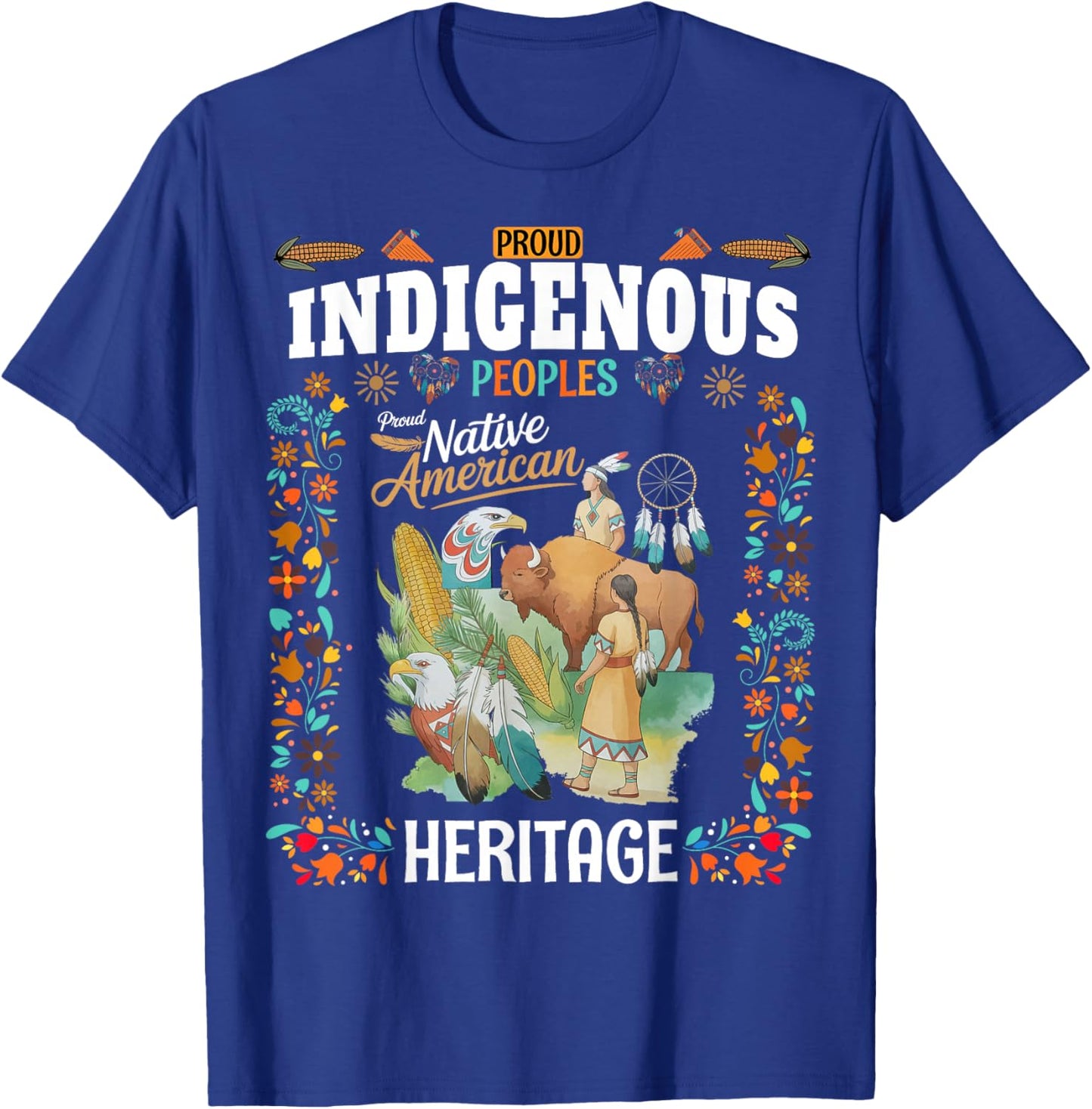Indigenous Peoples Women Idea Native American Heritage Month T-Shirt - T-Shirt | Royal