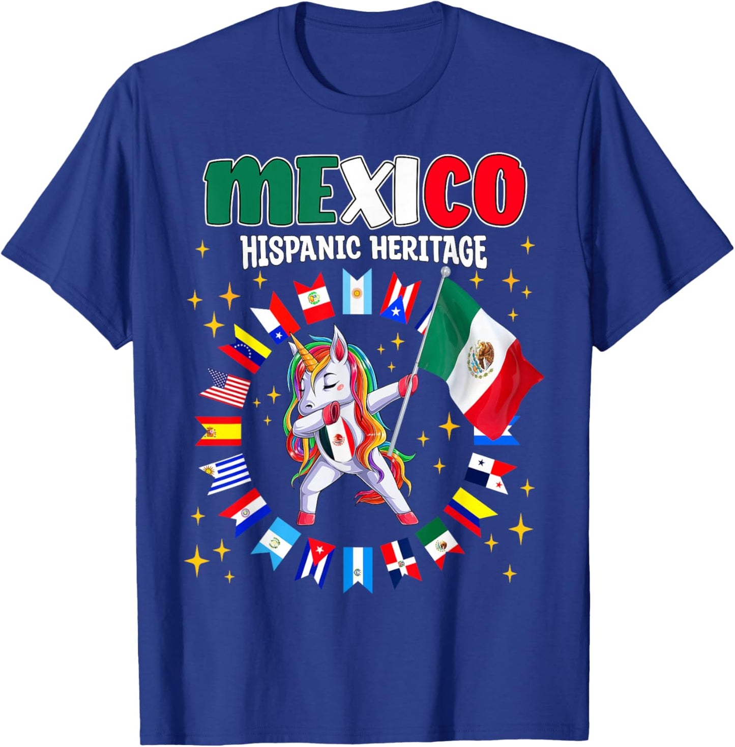 Hispanic Heritage Month Mexico flag kids boys girls toddler T-Shirt - T-Shirt | Royal