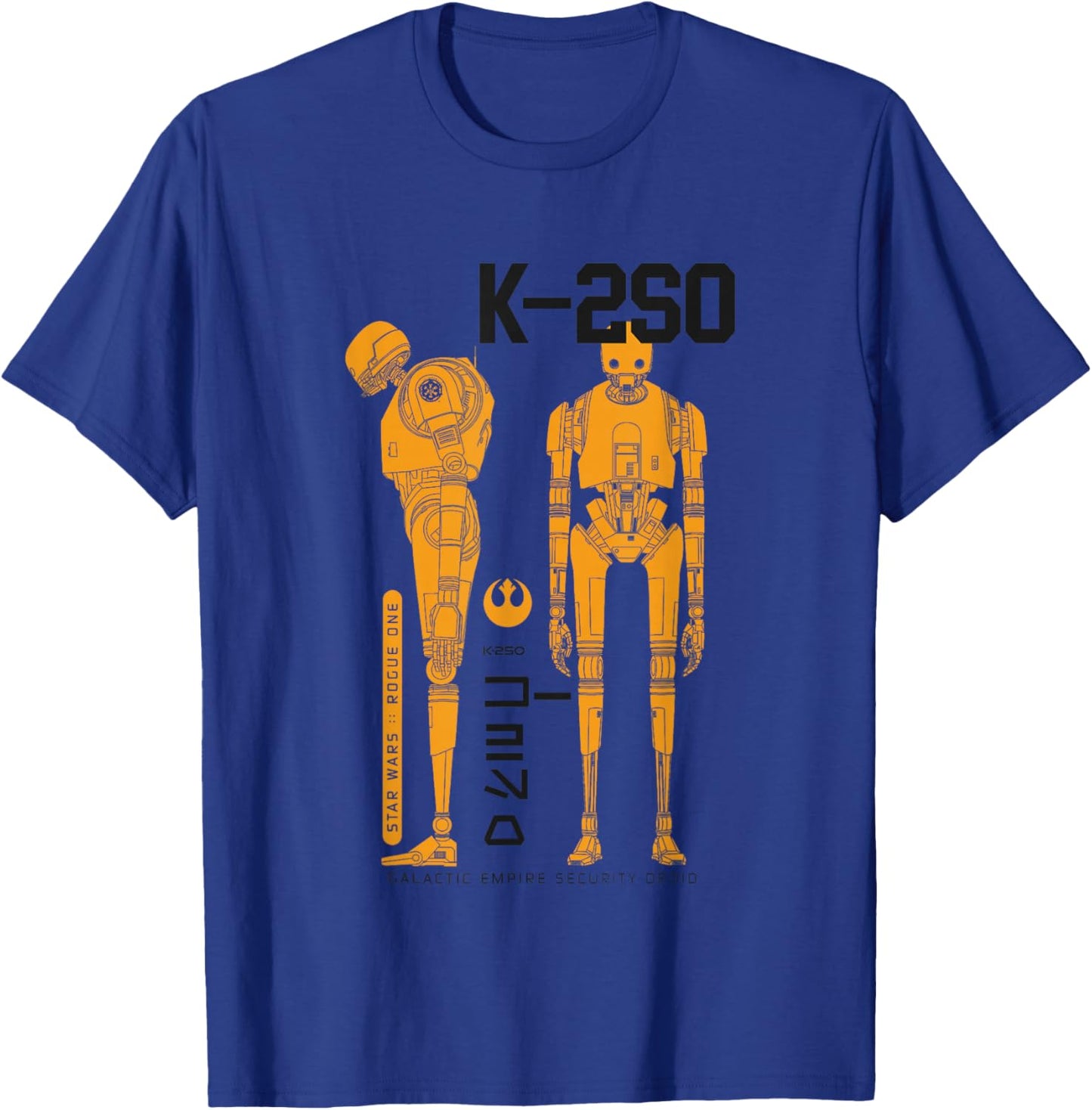 Star Wars Rogue One K-2SO Galactic Empire Security Droid T-Shirt - T-Shirt | Royal