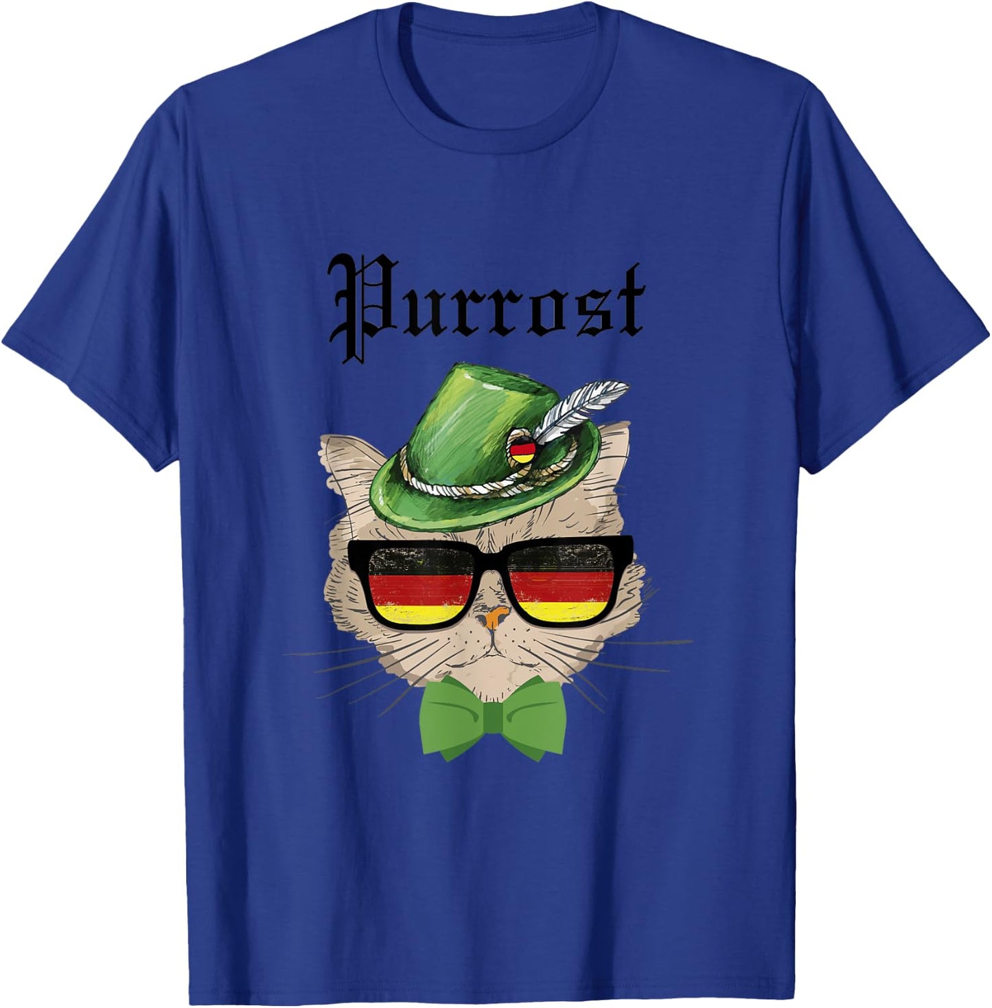 Purrost cat Bavarian Alpine Hat Funny German Oktoberfest T-Shirt - T-Shirt | Royal