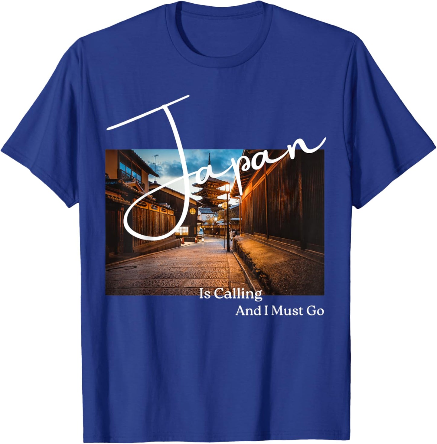 Japan is Calling and I must go Kyoto Temple Photo, Aesthetic T-Shirt - T-Shirt | Royal