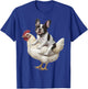 Dog on a Chicken Lover Funny French Bulldog Riding Chicken T-Shirt - T-Shirt | Royal