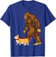 Bigfoot Dog Walk Corgi Funny Sasquatch Lovers Men Women T-Shirt - T-Shirt | Royal