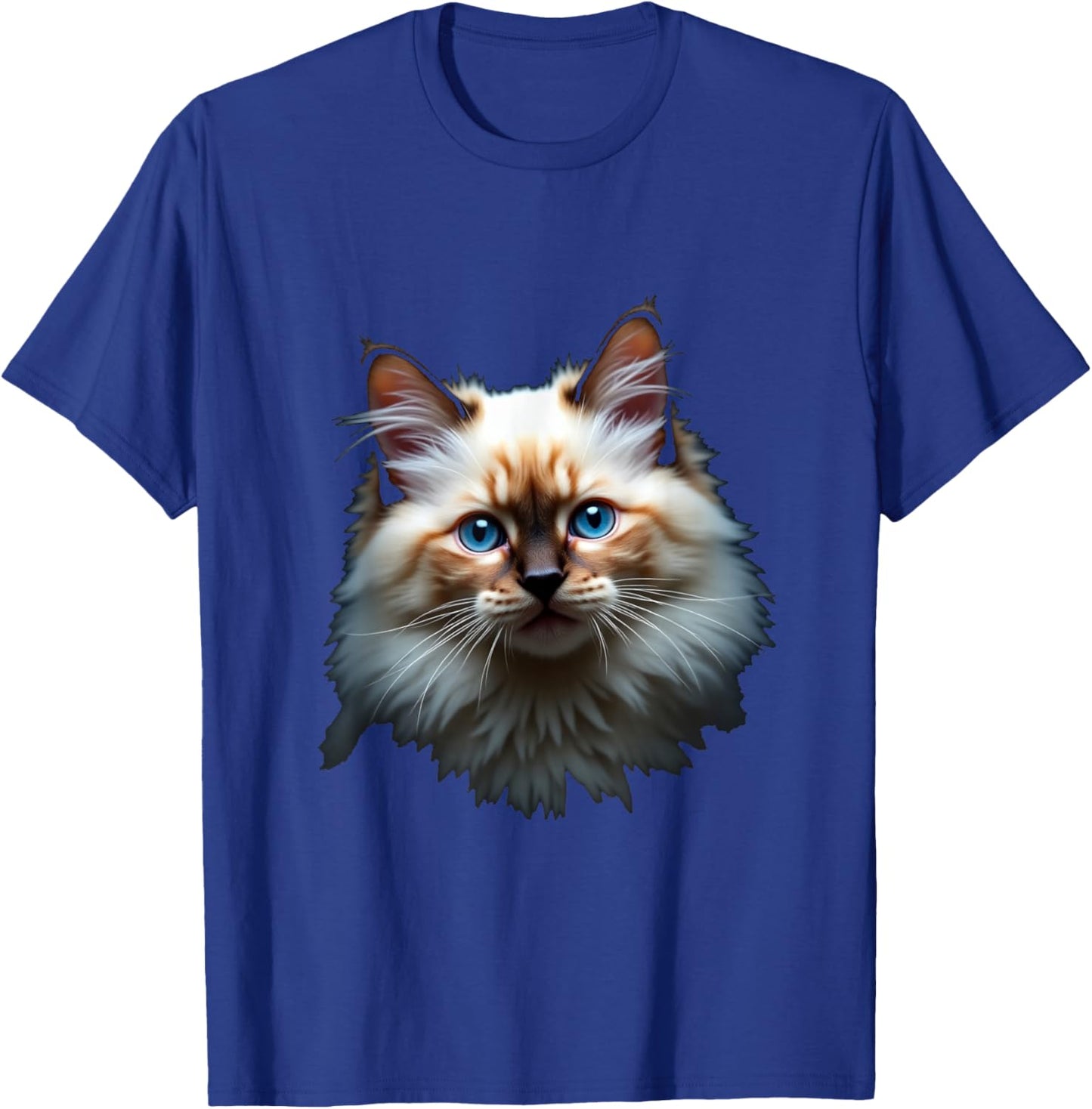 Ragdoll Cat Head - Realistic Art of Darkness T-Shirt - T-Shirt | Royal