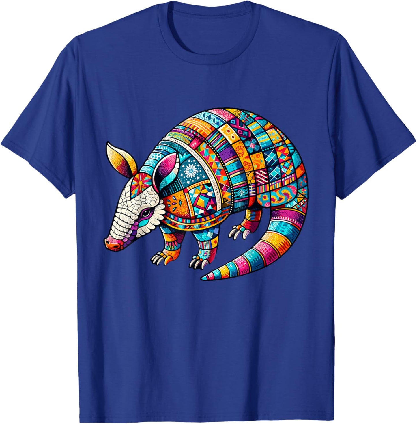 Tribal Patchwork Armadillo Lover Shirt Vintage Armadillo T-Shirt - T-Shirt | Royal