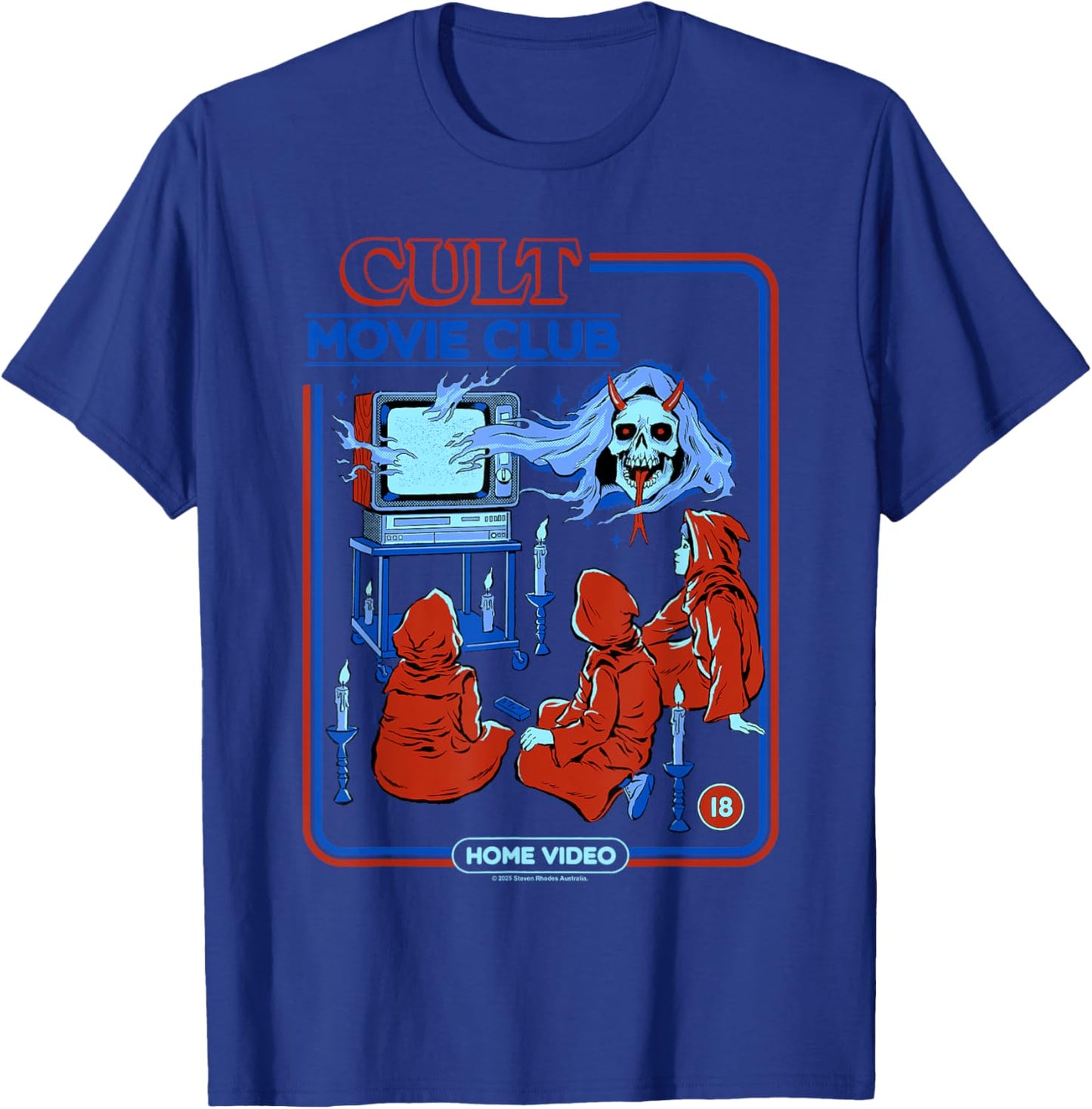 Cult Movie Club Poltergeist Retro Vintage Funny Adult Humor T-Shirt - T-Shirt | Royal