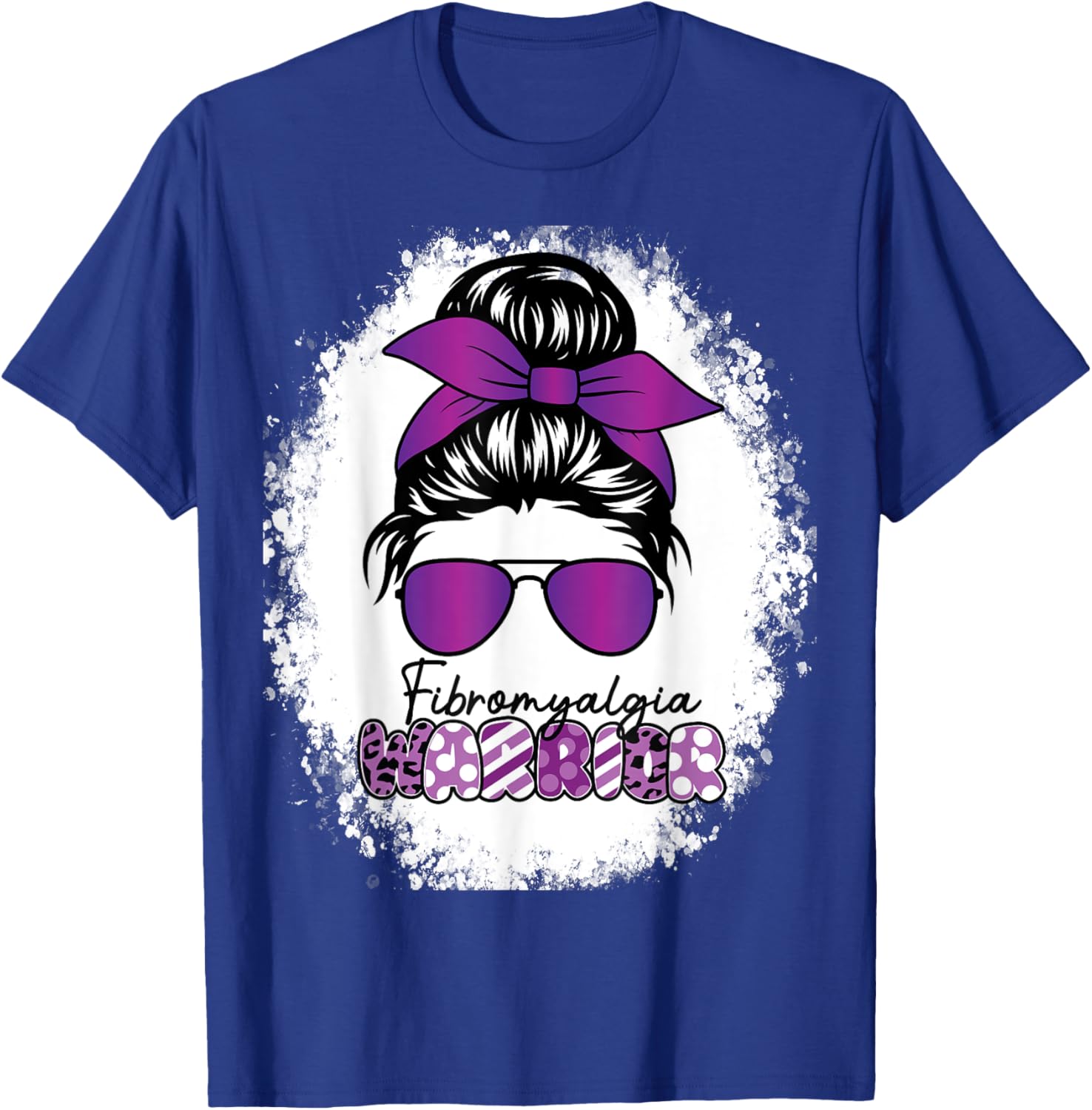 Purple Fibromyalgia Awareness Fibro Warrior Cystic Fibrosis T-Shirt - T-Shirt | Royal