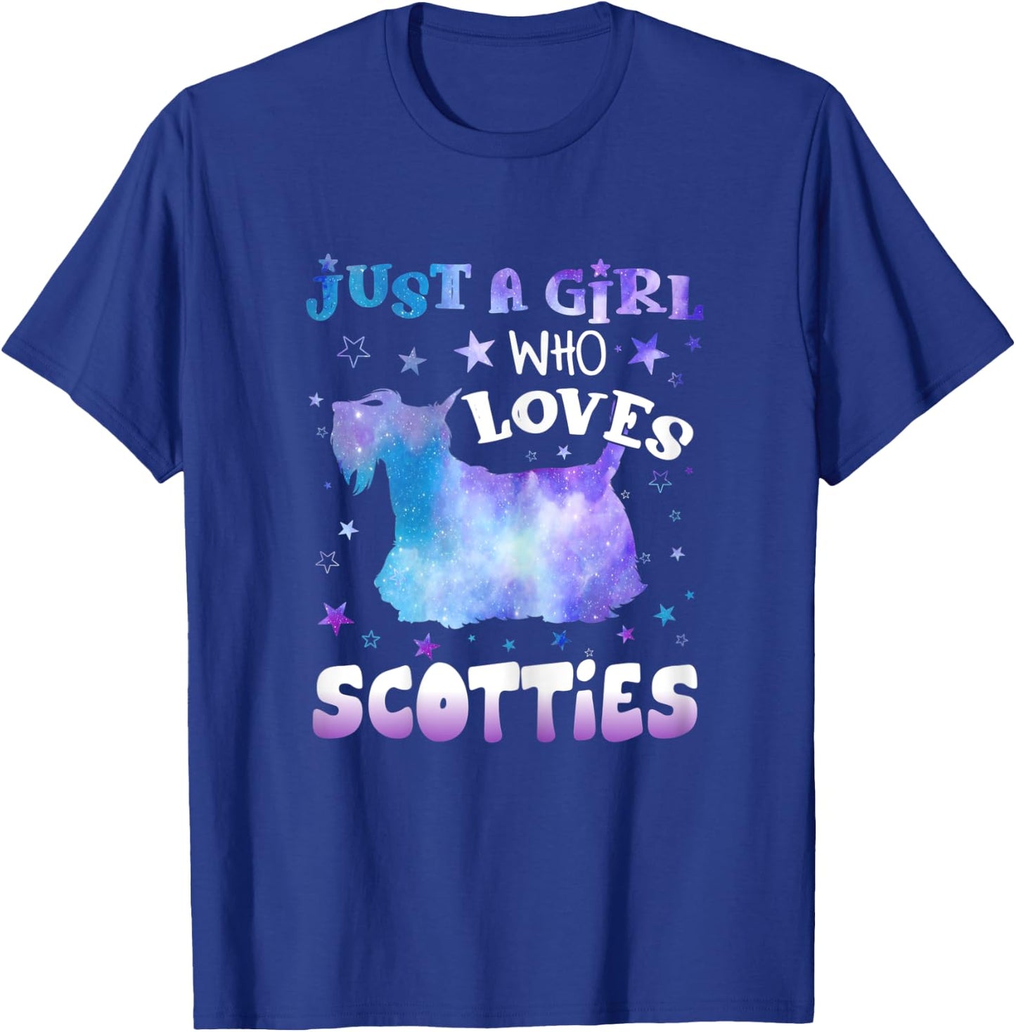 Just A Girl Who Loves Scotties Funny dog lovers gifts T-Shirt - T-Shirt | Royal