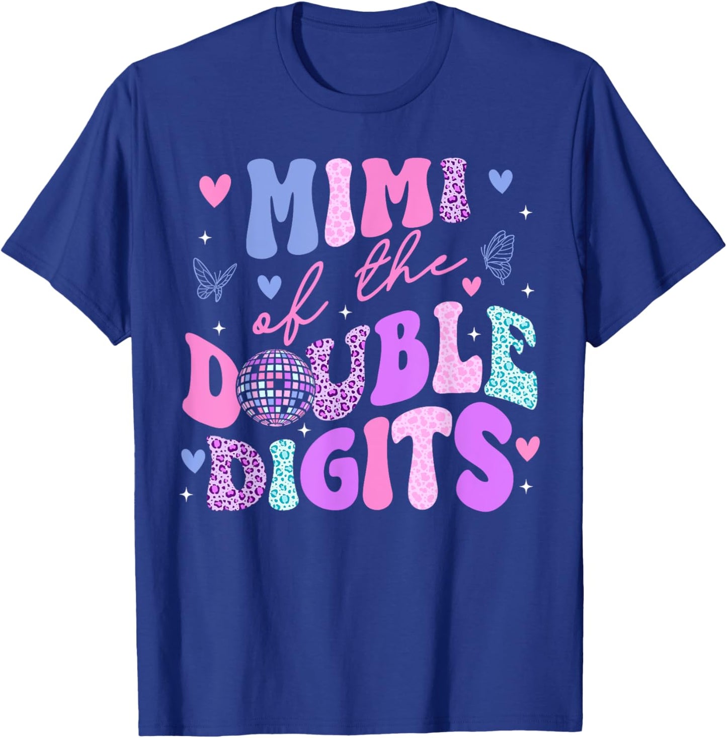 Mimi Of The Double Digits Daughter Groovy Mama Retro Theme T-Shirt - T-Shirt | Royal