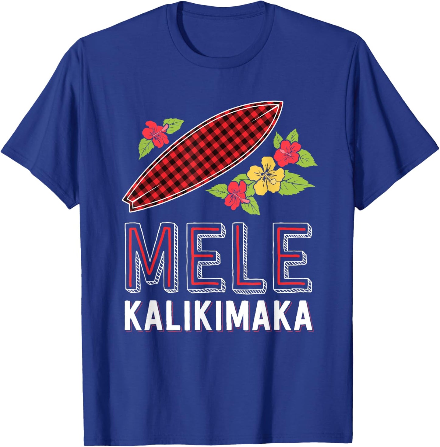 Mele Kalikimaka Surfing Surf Hawaii Hawaiian Christmas T-Shirt - T-Shirt | Royal