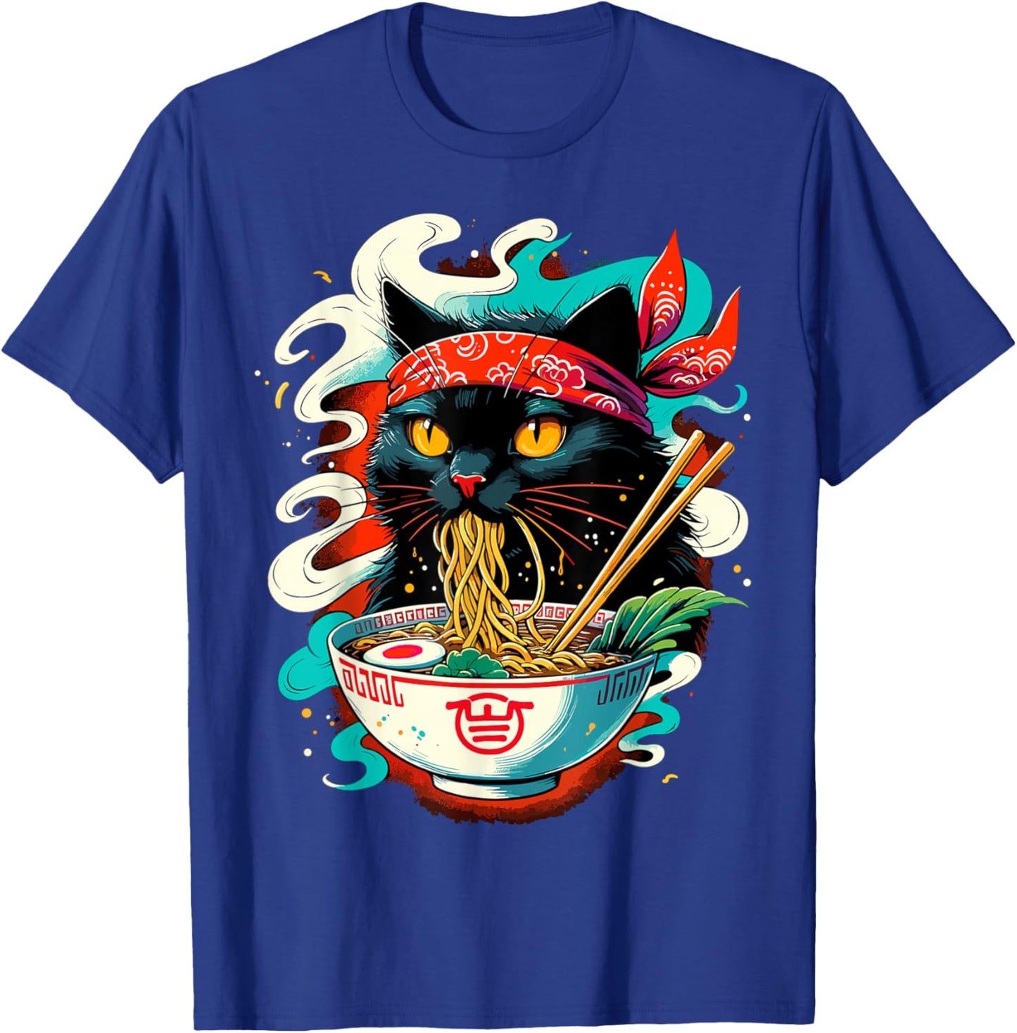 Cat Ramen Noodle Japanese Anime Kawaii Cat T-Shirt - T-Shirt | Royal