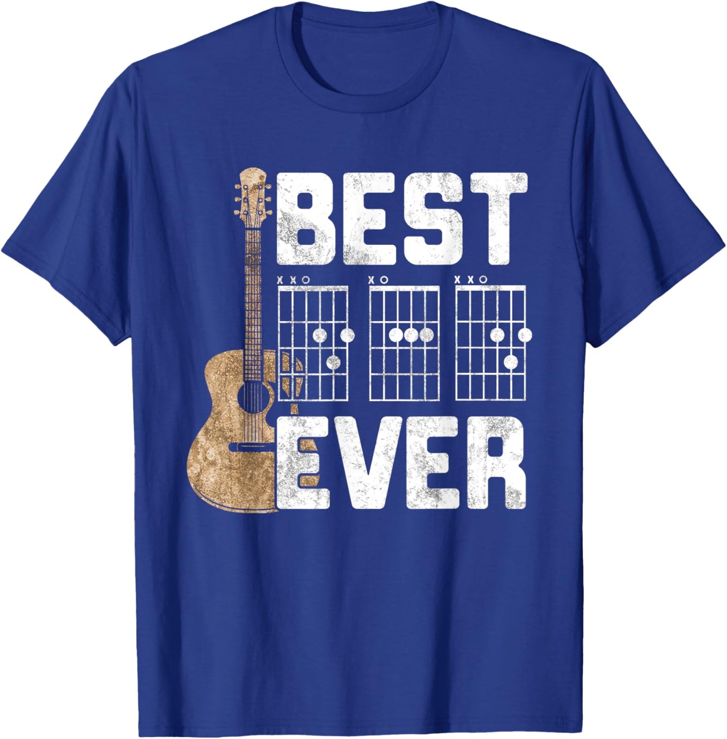Best Dad Ever Guitarist Father D-A-D Chord Gifts Guitar T-Shirt - T-Shirt | Royal