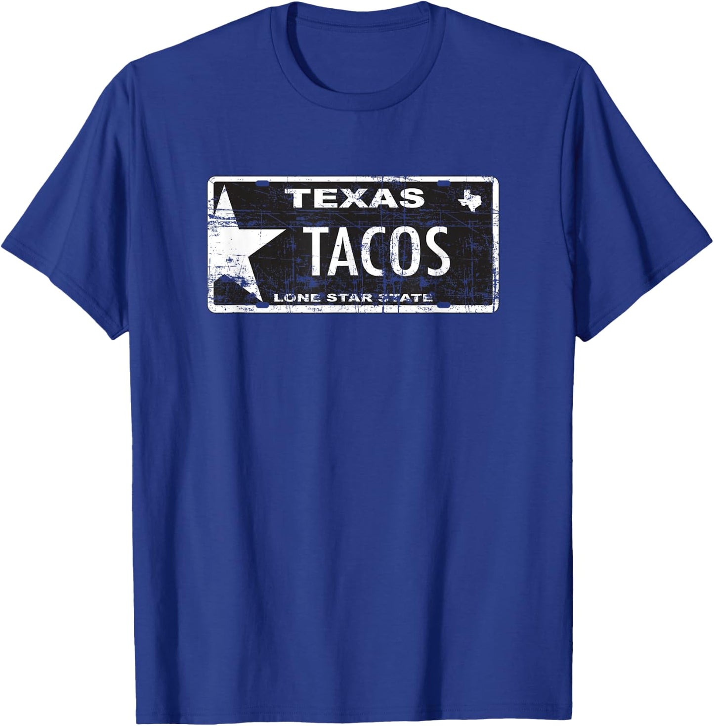 Texas tacos license plate T-Shirt - T-Shirt | Royal